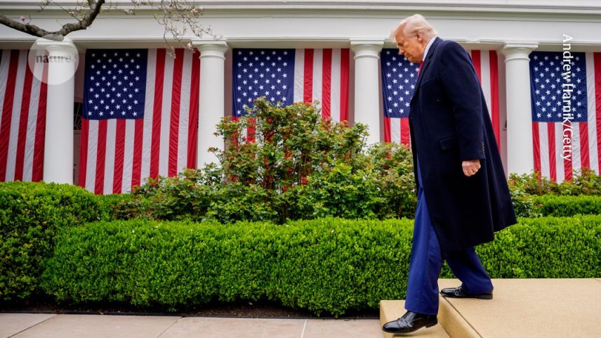 O presidente dos EUA, Donald Trump, usou uma série de ordens executivas para reformular a ciência nos EUA. (Foto: Andrew Harnik/Getty)