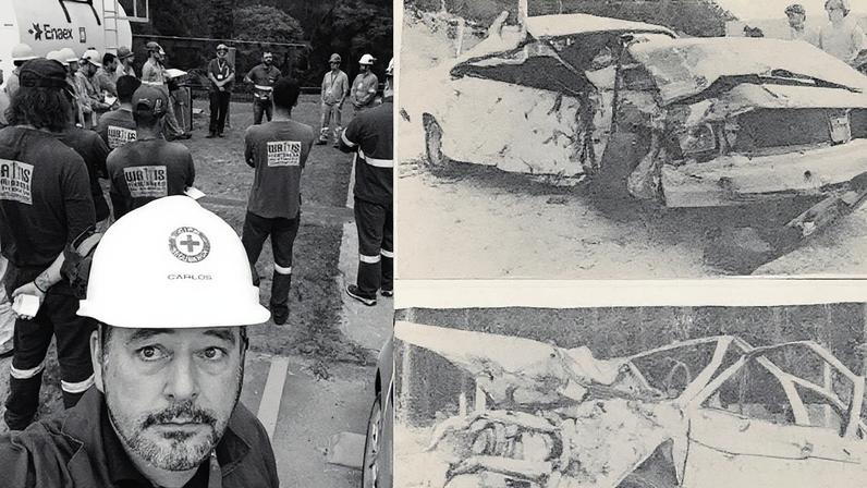 Carlos Evandro Teixeira, de 53 anos, escapou de explosão em 2025 e sobreviveu a acidente em 1993 (Foto: Arquivo pessoal)