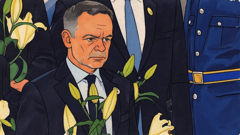 Caspar Veldkamp, o ex-ministro das Relações Exteriores dos Países Baixos, durante uma cerimônia na Bósnia, em 11 de julho de 2025. (Foto: Darko Bandic/AP)