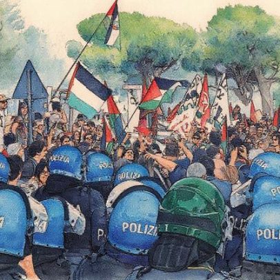 Milhares de manifestantes se reúnem em Veneza contra ações de Israel em Gaza