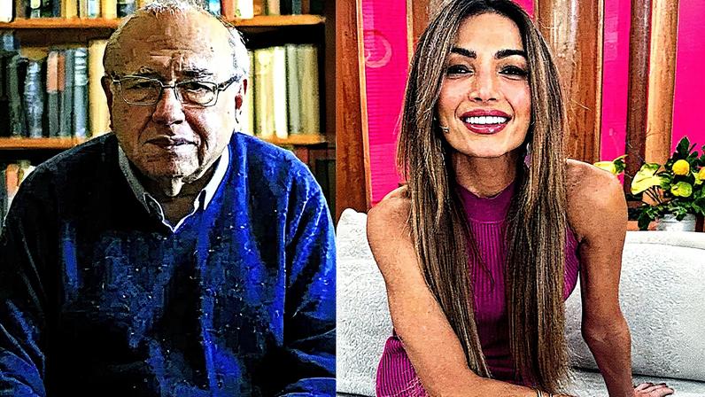 Luis Fernando Verissimo e Patrícia Poeta em uma interação (Foto: Reprodução)
