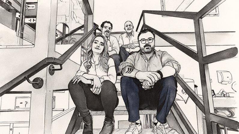 Time do Compre & Alugue Agora: Krishna Pennacchioni, CTO; Fábio Gozzi, fundador e co-CEO; Ana Carolina Gozzi, co-CEO; e Rodrigo Svezia, CMO (Foto: Compre & Alugue agora/Divulgação)