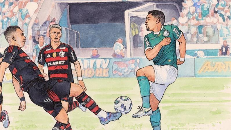Flamengo e Palmeiras disputam firme título do Brasileirão em 2025. (Foto: Tiago Queiroz/Estadão)