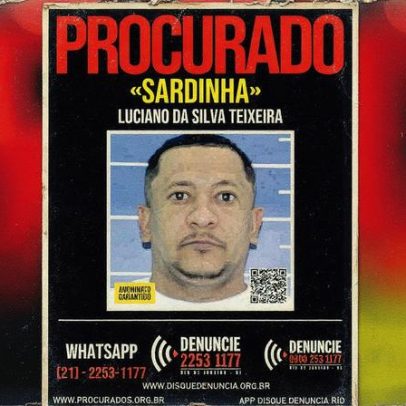 Cartaz solicita informações sobre chefe do CV que não retornou à prisão