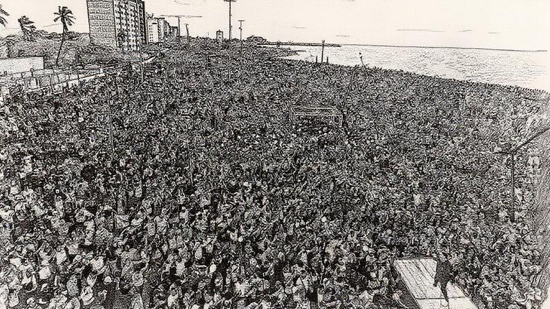 Multidão de cristãos participa da Marcha para Jesus, em Cumaná, Venezuela. (Foto: Marcha para Jesus em Cumaná)