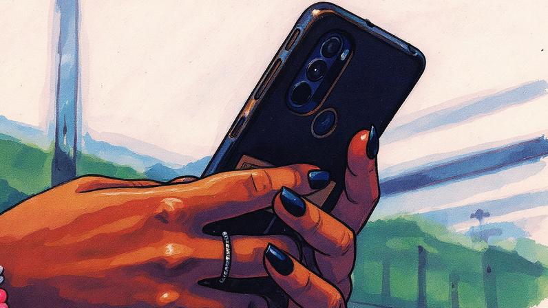 Alunos na saída de uma escola estadual em Perus, em São Paulo, no primeiro dia de aula após a proibição do uso de celular no país (Foto: Zanone Fraissat - 3.fev.25/Folhapress)