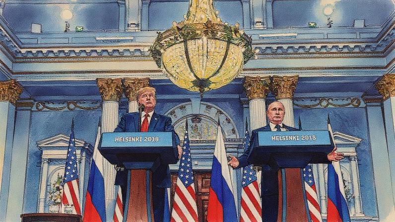 Imagem de 2018 mostra o presidente dos EUA, Donald Trump, ao lado do presidente russo, Vladimir Putin, durante um encontro em Helsinque, na Finlândia. Os dois líderes devem se encontrar novamente nesta sexta-feira (Foto: Doug Mills/NYT)