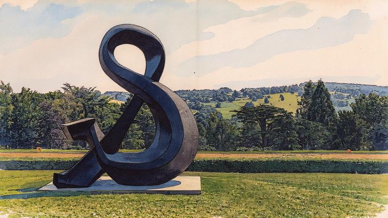 William Kentridge, Ampersand (2019), na exposição William Kentridge: The Power of Gravity, Yorkshire Sculpture Park © William Kentridge. Cortesia do artista, Goodman Gallery, Galleria Lia Rumma e Hauser & Wirth. Foto © Jonty Wilde, cortesia do Yorkshire Sculpture Park.