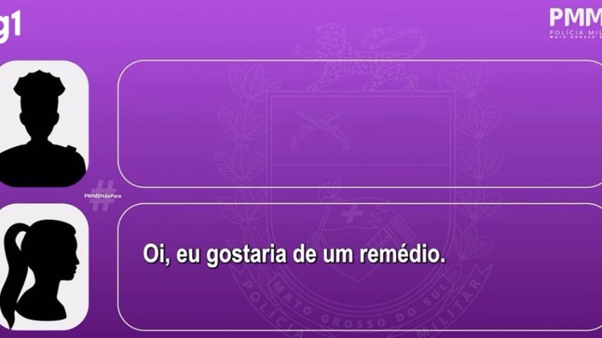 Vítima de violência doméstica finge comprar remédio para chamar PMMS (Foto: PMMS/Divulgação)
