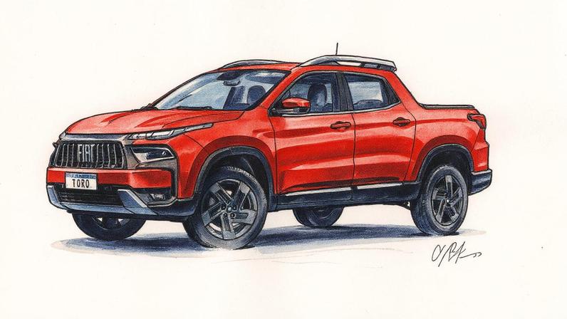 Versão Volcano da picape Fiat Toro 2026 pode ter motorização flex ou a diesel (Foto: Pedro Brito/Divulgação)