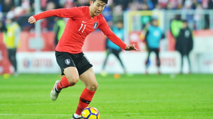 Jogador Son Heung-min, da Coreia do Sul, durante amistoso contra a Polônia, no Estádio de Silésia, em Chorzów - 27/03/2018 (Foto: Rafal Rusek/PressFocus/MB Media/Getty Images)