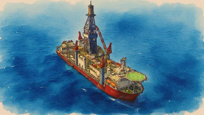 RUMO AO AMAPÁ - Navio-sonda destinado à área: bilhões de barris em águas profundas (Foto: Petrobras/.)