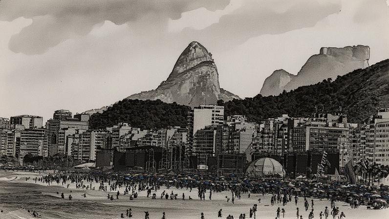 Dia de sol no Rio no outono levou banhistas à Praia de Copacabana (Foto: Fabiano Rocha/Agência O Globo)