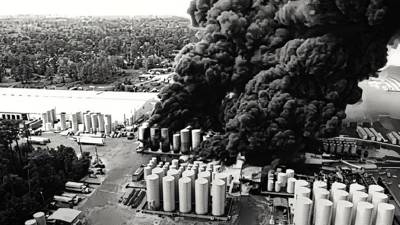 Incêndio em fábrica de lubrificantes nos EUA provoca explosão e evacuação dos arredores (Foto: Reprodução)