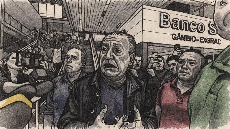 Pastor Silas Malafaia após ser interrogado pela Polícia Federal no aeroporto (Foto: Alexandre Cassiano)