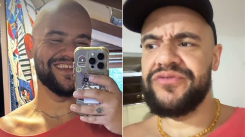 O apresentador e influenciador digital Gominho mostra itens de Preta Gil (Foto: Reprodução/Instagram)