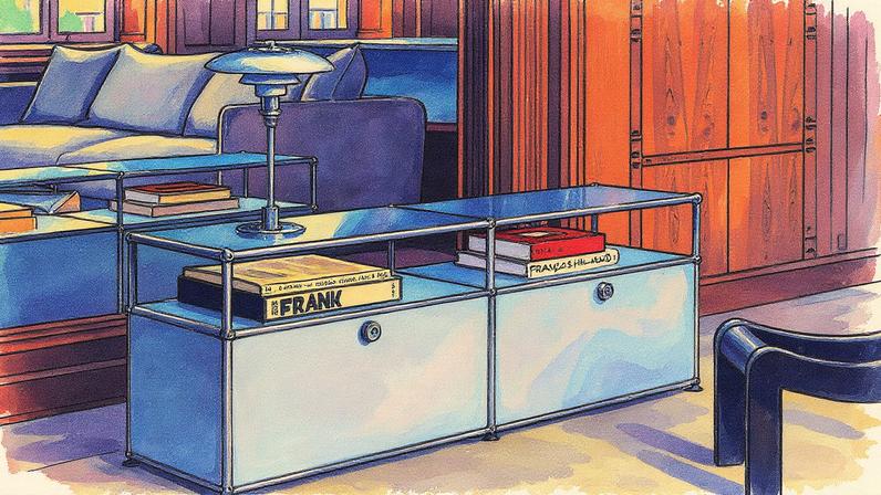 Um dos móveis modulares da USM Haller, peça indisolúvel de um apartamento de homem solteiro hoje em dia. (Foto: Reprodução)