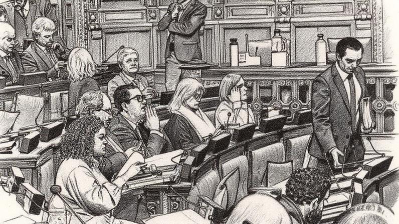 Sessão na Câmara dos Deputados em Montevidéu, Uruguai, no dia 12 de agosto. (Foto: Parlamento de Uruguay)