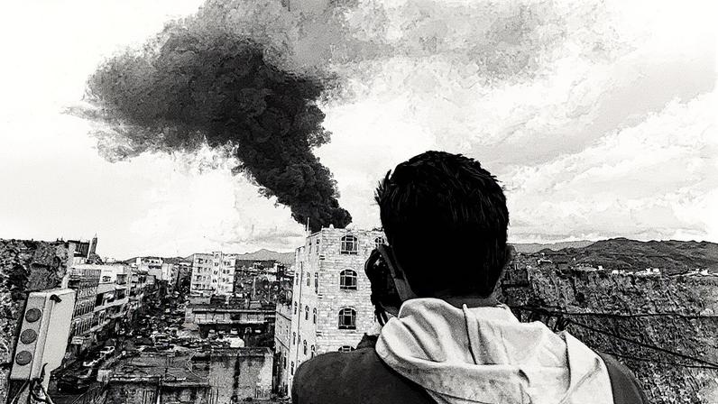Ataque israelense na capital do Iêmen (Foto: Reprodução)