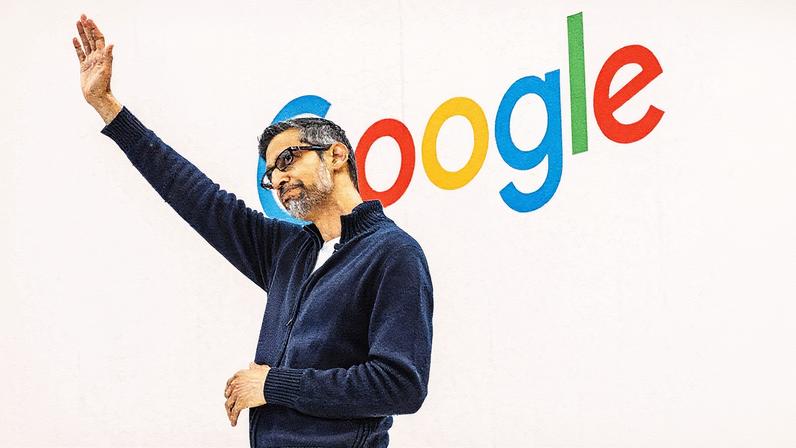 Sundar Pichai, CEO do Google, durante evento que anunciou o Modo IA na Busca (Foto: Camille Cohen - 20.mai.2025/AFP)