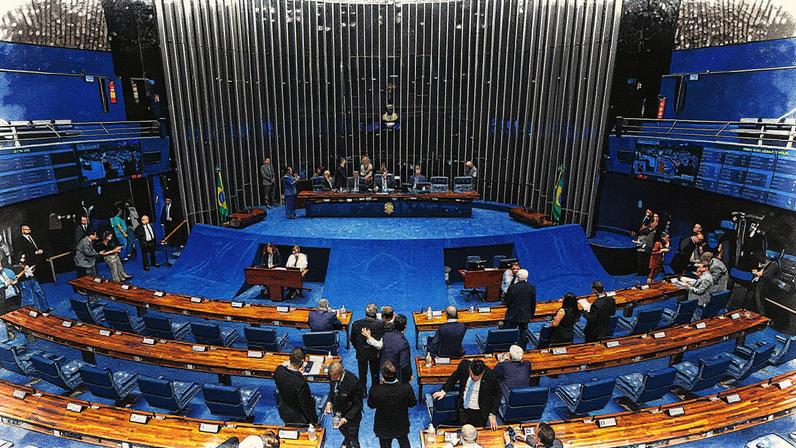 Plenário do Senado; votação da PEC dos precatórios foi interrompida em julho pelo risco de derrubada da regra para União (Foto: Gabriela Biló-07.ago.25/Folhapress)