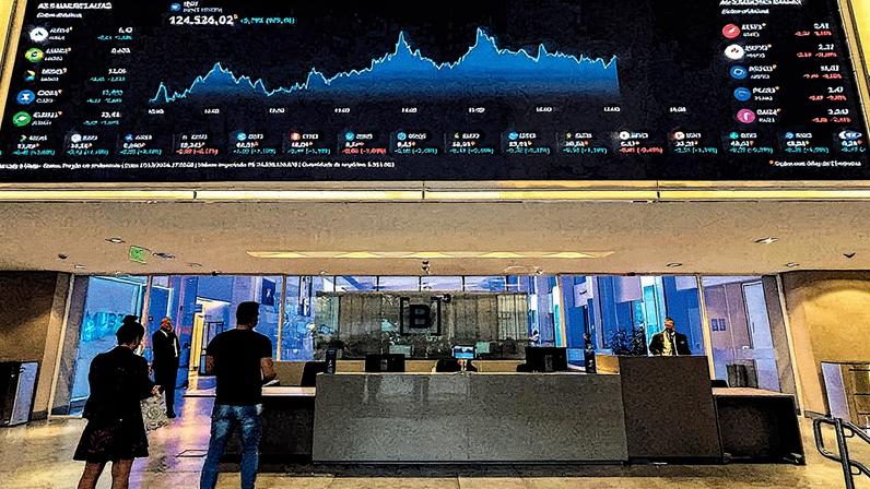 Bolsa de Valores de São Paulo (B3) em funcionamento (Foto: Reprodução)