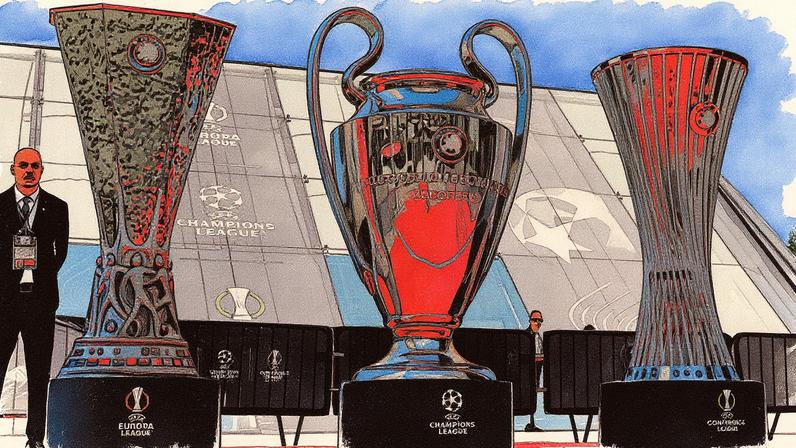 Troféu da Liga dos Campeões em destaque (Foto: Reprodução)