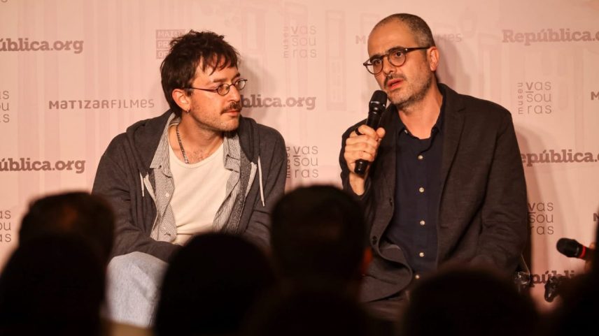 Heitor Lorega e Murilo Hauser no Flip (Foto: Libário Nogueira/VEJA)