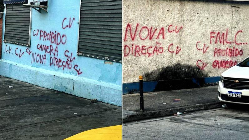 Facção invadiu comunidade com menos de três mil habitantes, que fica ao lado da Avenida Brasil, no Rio. Traficantes proibiram câmeras nas ruas e motoristas de circularem com a janela do carro fechada (Foto: Reprodução Redes Sociais)