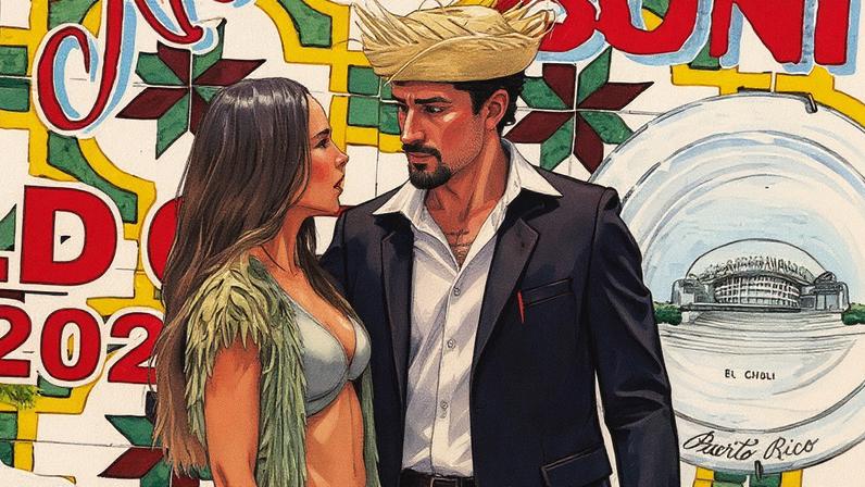 Belinda e Bad Bunny no Coliseu de Puerto Rico José Miguel Agrelot. (Foto: RR SS)