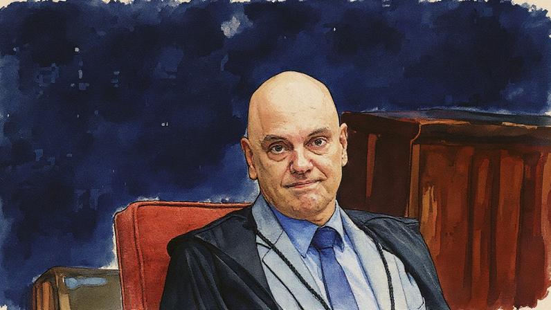 Ministro Alexandre de Moraes em sessão da Primeira Turma do STF. (Foto: Rosinei Coutinho/STF)