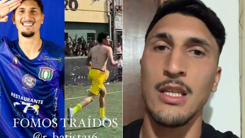 São Caetano exclui publicação em que diz que jogador traiu o clube; atleta admite erro, mas alega salário atrasado (Foto: Reprodução)