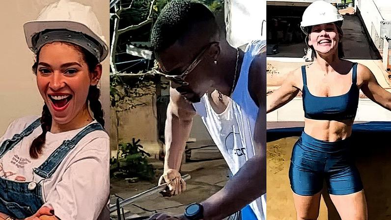 Ana Clara, David Junior e Virginia Fonseca mostram obras em suas casas nas redes sociais (Foto: Reprodução/Instagram e YouTube)
