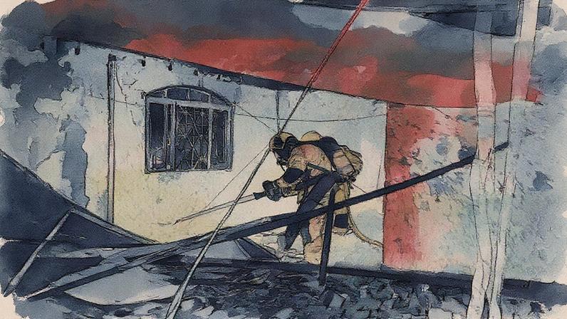 Incêndio em casa de recuperação de dependentes químicos no Paranoá (Foto: Reprodução)