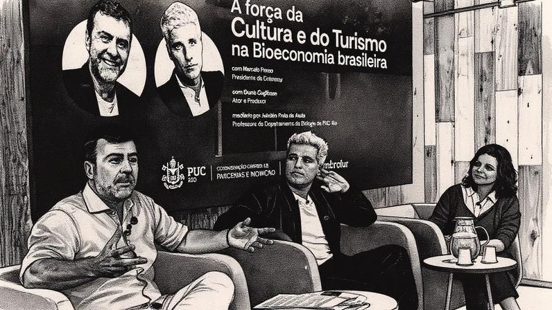 Freixo esteve em evento, nesta segunda-feira, ao lado do ator Bruno Gagliasso — Foto: Márcio Menasce