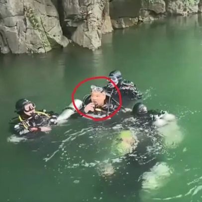 Mergulhador é resgatado após cinco dias preso em caverna submersa na China