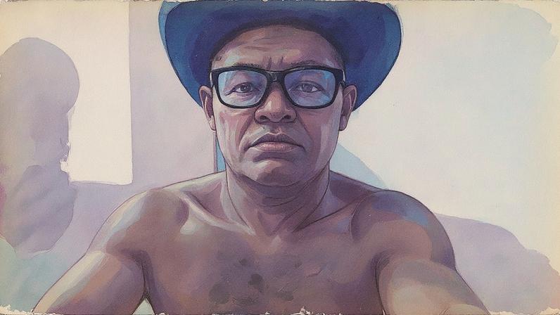 Matheus Pereira dos Santos, de 62 anos, trabalha como vendedor de cocos nas imediações do MAR (Foto: Reprodução)
