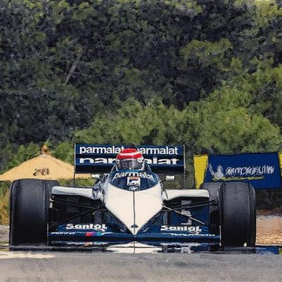 Nelson Piquet pilota Brabham em emocionante etapa da Porsche Cup