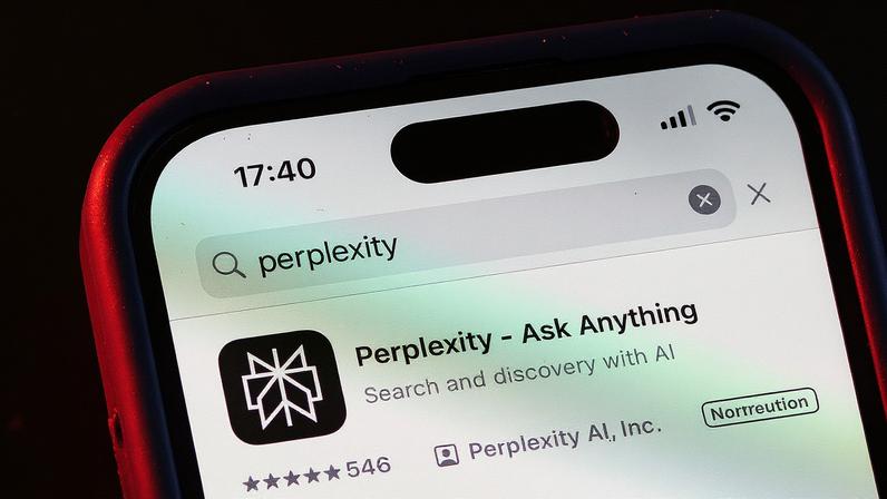 App da Perplexity, startup de IA americana (Foto: Bloomberg)