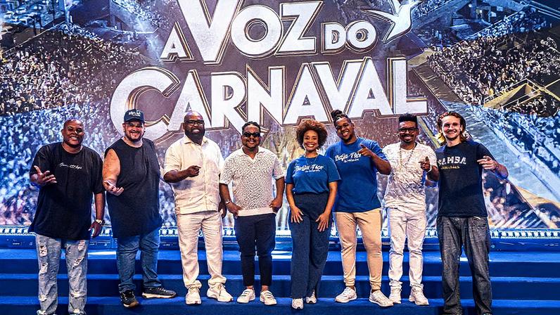 Oito candidatos do reality show se apresentam como possíveis substitutos de Neguinho na Beija-Flor (Foto: Reprodução)