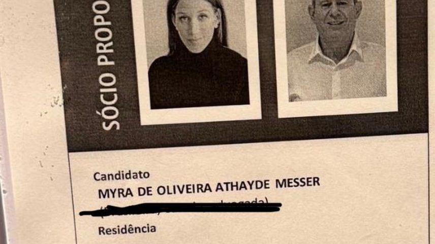 Ficha de Dario Messer e sua esposa no quadro de sócios (Foto: Foto do leitor)