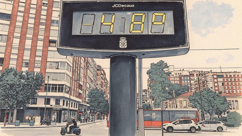 Termômetro marca 48 graus na segunda-feira, 18, em Murcia. (Foto: Juan Carlos Caval / EFE)