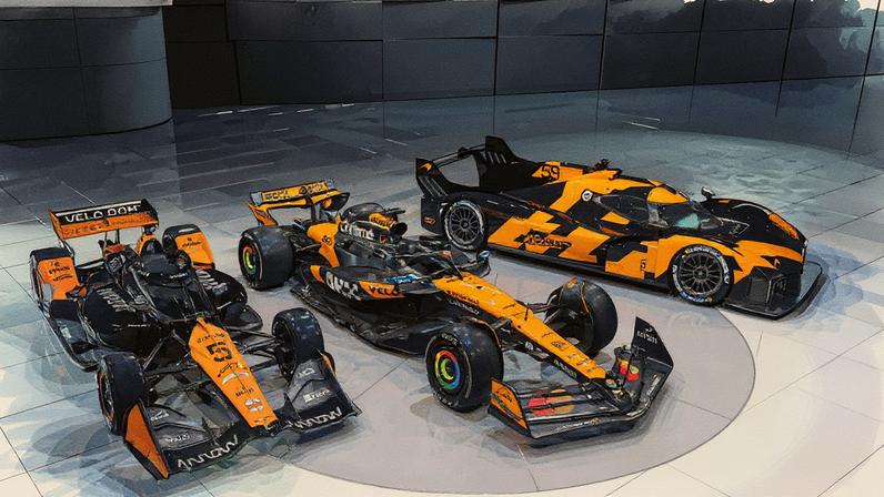 Três chassis de competição da McLaren, que nunca foram corridos, serão um destaque da inaugural semana de leilão da Sotheby's em Abu Dhabi (Foto: Sotheby's)