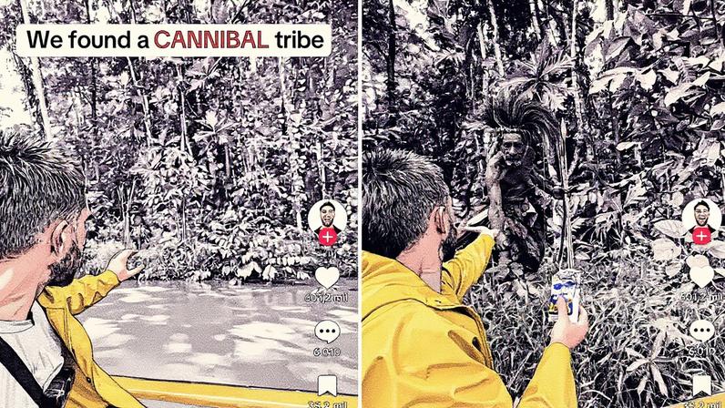 Tentativa de contato de youtuber com tribo em Papua gera críticas e alerta para riscos (Foto: Reprodução / TikTok)