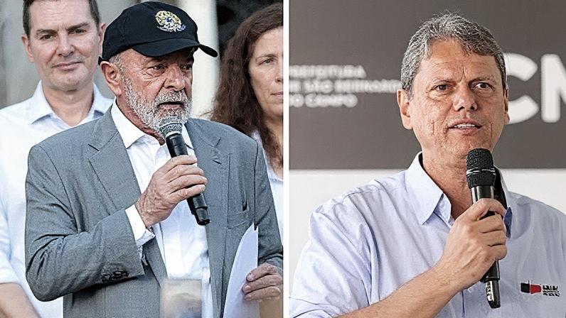 Presidente Lula e governador de São Paulo, Tarcísio de Freitas, posam para foto juntos (Foto: Reprodução)