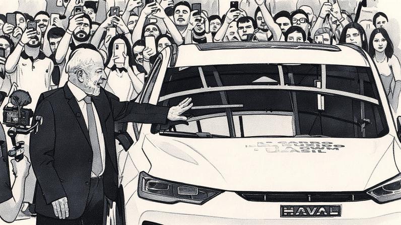 Presidente da República, Luiz Inácio Lula da Silva, participa da inauguração da fábrica da montadora chinesa de veículos Great Wall Motors (GWM) em Iracemápolis, interior de São Paulo, na tarde desta sexta-feira, 15 de agosto de 2025. (Foto: IGOR DO VALE/ALTAPHOTO/ESTADÃO CONTEÚDO)