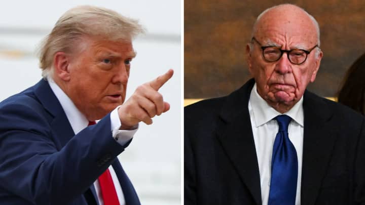 Donald Trump, presidente dos EUA, e Rupert Murdoch. (Foto: Kevin Lamarque | Ricky Carioti | Via Reuters)