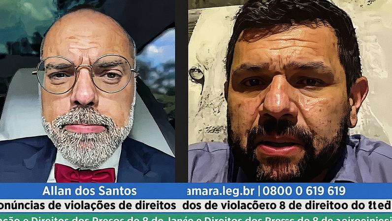 Blogueiros foragidos participam de reunião na Câmara (Foto: Reprodução)