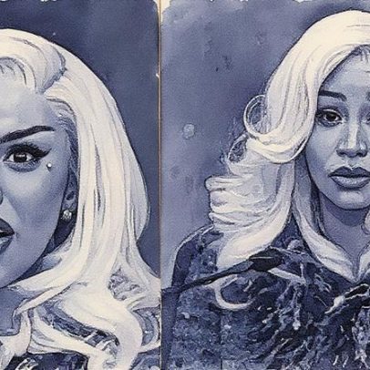 Cardi B surpreende no tribunal com nova peruca e momento se torna viral