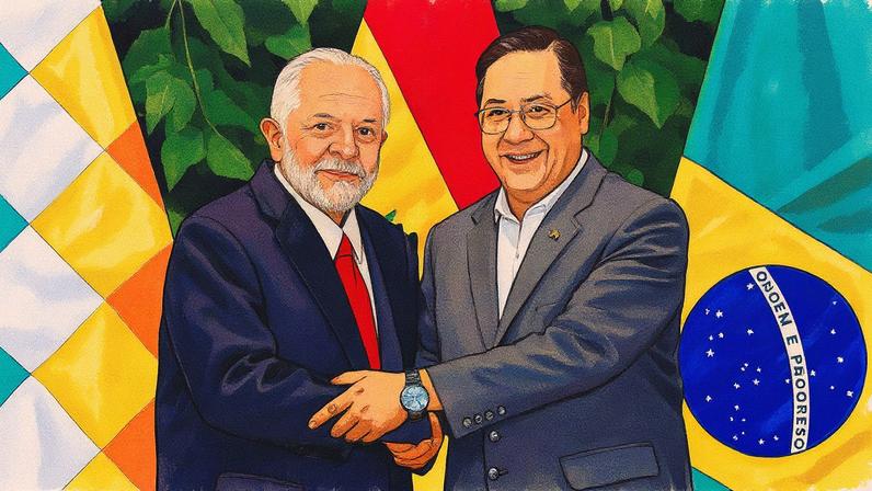 O presidente Lula e o presidente da Bolívia, Luis Arce (Foto: Ricardo Stuckert/PR)